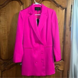 Lucy Paris Vibrant Pink Blazer Dress